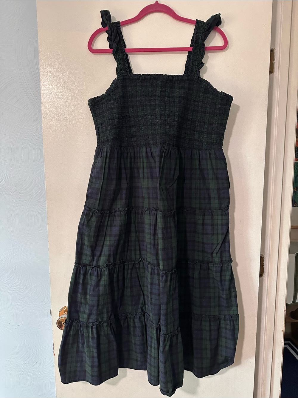 J. Crew Factory smocked Tartan dress